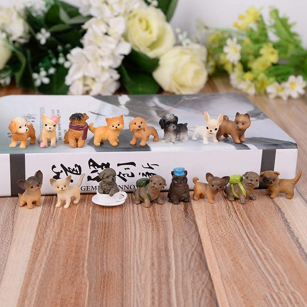 Mini Plastic Puppy Dog Figurines for Kids 28 Pack High Imitation Detailed Hand Painted Realistic Small Dog Figurines Toy Set Walmart