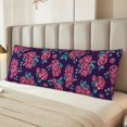 thumbnail image 5 of KLL Rose Flowers Pattern Long Body Pillow Cover,20x60 Body Pillow Cases,Soft Brushed Microfiber Invisible Zipper Design-Pillow core not included, 5 of 7