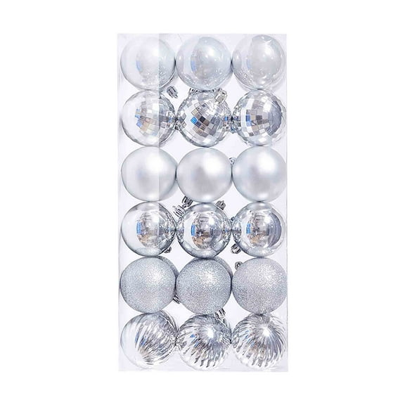 72PCS Christmas Tree Ball Bauble 6 Style Christmas Hanging Ball Ornament Christmas Tree Decoration Home Party Ornament Decor Metallic Luster Assorted Color 1.57 In/4CM