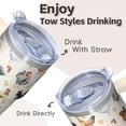 thumbnail image 4 of 20oz Chicken Fan Tumbler with Handle Ideal Birthday Christmas Gift for Chicken Lovers Women Men Insulated Travel Mug Cup Holder Friendly Easy to Clean Dishwasher Safe Hot Cold Beverages, 4 of 6