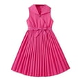 thumbnail image 5 of JIAYUE Girls Summer Dresses Solid Color Sleeveless Collared Long Evening Gown A-Line For Children Stylish Dailywear, 5 of 8