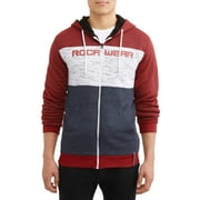 Men's Three Tone Sherpa Space Dyed Fleece Zip Hoodie, with Sherpa Lining