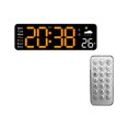 thumbnail image 4 of Reloj de pared LED, reloj de pared Digital portátil con Control remoto, reloj de mesa, Mini reloj para mesita de noche, sala de estar, mesita de noche Negro y naranja, 4 of 8