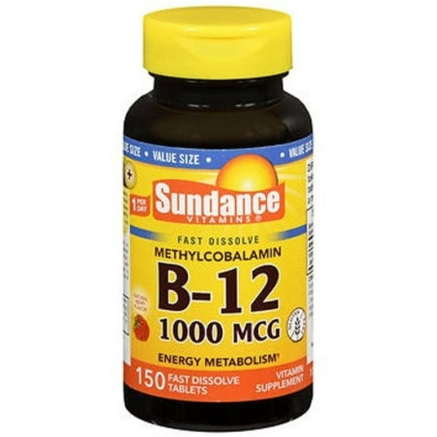 Sundance Vitamins B12 Tablets, 1000 mcg, 150 Count