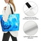 thumbnail image 3 of Balery Blue Shell Bolsa Tote Estilo Estético con Cremalleras, Bolsa de Hombro, Bolsa de Compras Grande y Plegable, 3 of 8