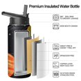 thumbnail image 2 of Galaxy Insulated Water Bottle with Straw & Cleaning Brush – 18oz | Leakproof, BPA-Free, 304 Stainless Steel, Wide Mouth, Travel Mug for Car, Gym, Office, Starry, Christmas Thanksgiving Gift, 2 of 5