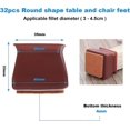 thumbnail image 4 of (Squares)32Pcs Round Silicone Chair Leg Covers with Felt Pad for Furniture Protector Cover Elastic to Prevent Scratches for 30-45mm Chair Legs, 4 of 5