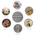 thumbnail image 3 of Round Pot Pad,Reusable Heat Insulation Table Mat,Grey Durable Non Stick Mat,2pcs Table Stain Prevention Pad for Utensils Rest Indoor and Outdoor,Silicone, 3 of 4