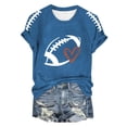 thumbnail image 3 of TINZ T-Shirt Imprimé Saison de Football Amusant pour Femmes Manches Longues Rayé à Manches Longues, 3 of 3