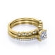 thumbnail image 3 of Anillo de Compromiso JeenMata Solitario 2 Ct Corte Redondo en Baño Oro Amarillo 18 K sobre Plata, 3 of 6