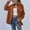 Brown, variant on Goodtrade8 Winter Shirts for Women Loose Corduroy Solid Color Collared Casual Long Sleeve Womens Tops