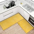 thumbnail image 2 of Boho Kitchen Mat Set of 2,Modern Farmhouse Kitchen Rugs and Mats Non Skid Washable,Moroccan Boho Runner Rugs with Rubber Backing for Kitchen Decor and Accessories (Yellow 17"x47"+17"x30"), 2 of 7