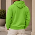 thumbnail image 6 of UDAUDU Mens Fleece Hoodie Long Sleeves Casual Pullover Drawstring Hooded Sweatshirt with Kangaroo Pocket Cozy Basic Hoodies for Men Light Green S, 6 of 8