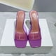 thumbnail image 4 of Square head wine glass with open-toed sandals summer beach high-heeled slippers pvc transparent thick-heeled simple sandals, 4 of 5