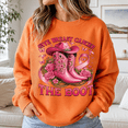 thumbnail image 4 of Breast Cancer Awareness Shirt, Give Breast Cancer the Boot Sweatshirt, Pink Ribbon Western Cowgirl Hoodie and T-Shirt, October Support Gift for Women, 4 of 9