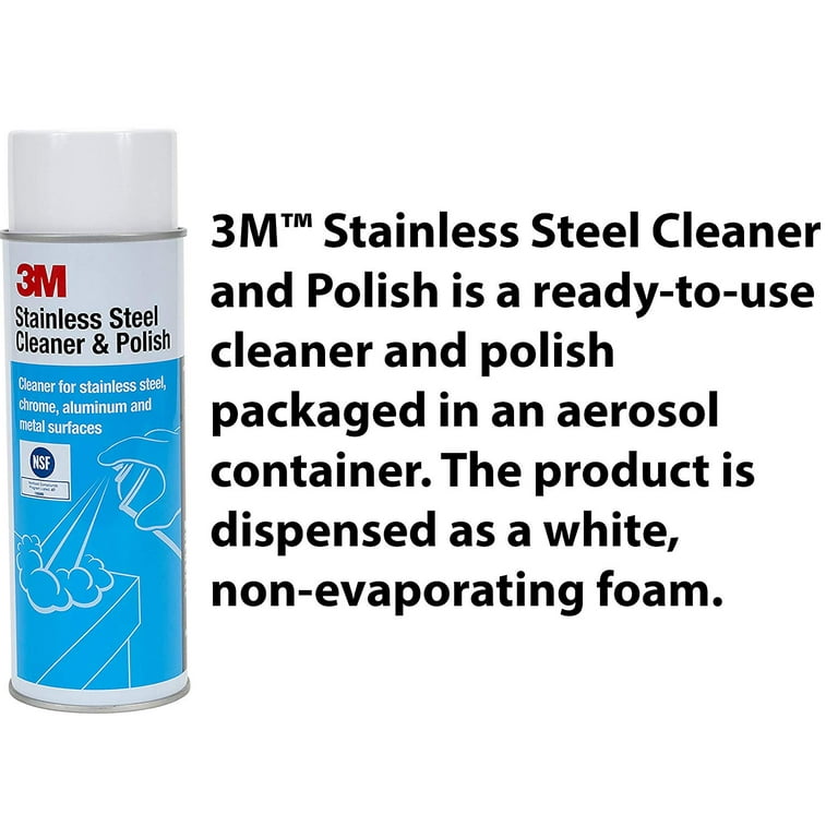 3M Stainless Steel Cleaner & Polish Aerosol, 600 ml - Bradechem