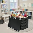 thumbnail image 6 of Homyfort Toy Box Chest Storage Organizer for Boys Girls - Large Kids Collapsible Toy Bins Container with Lids and Handles for Bedroom ,Playroom,Nursery,Clothes,Stuffed animals ( Black), 6 of 9