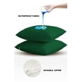 thumbnail image 5 of Outdoor Throw Pillow Cover Modern Minimalism Hunter Green Waterproof Cushion Covers 2 Pack St Patricks Olive Green Pillow Cases Home Decoration for Patio Garden Couch Sofa, 5 of 7