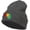 Dk Grey, variant on Guinea Flag Map Embroidered Long Beanie - Black OSFM