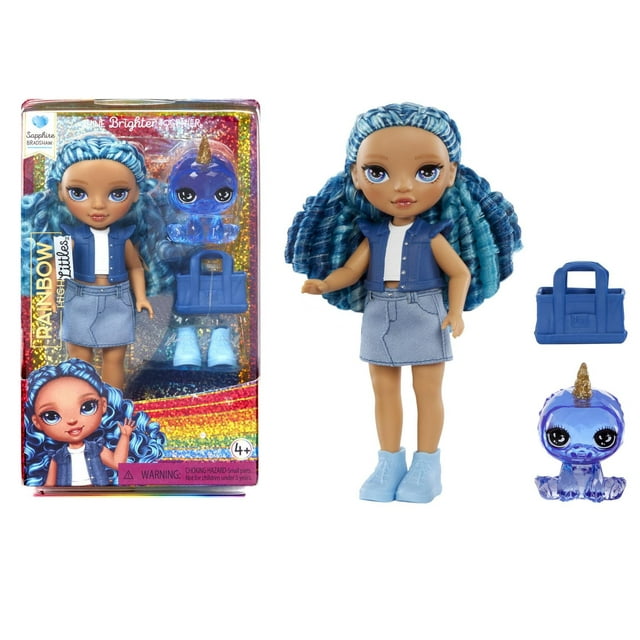 Rainbow High Littles – Sapphire Bradshaw, Blue 5.5" Posable Small Doll