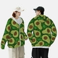 thumbnail image 6 of Gaeub Big Colorful Avocados Men's and Women's UPF 50+ Long-Sleeved Sun Protection Clothing, Fishing Shirt Long Sleeve Zip - XX-Large, 6 of 9