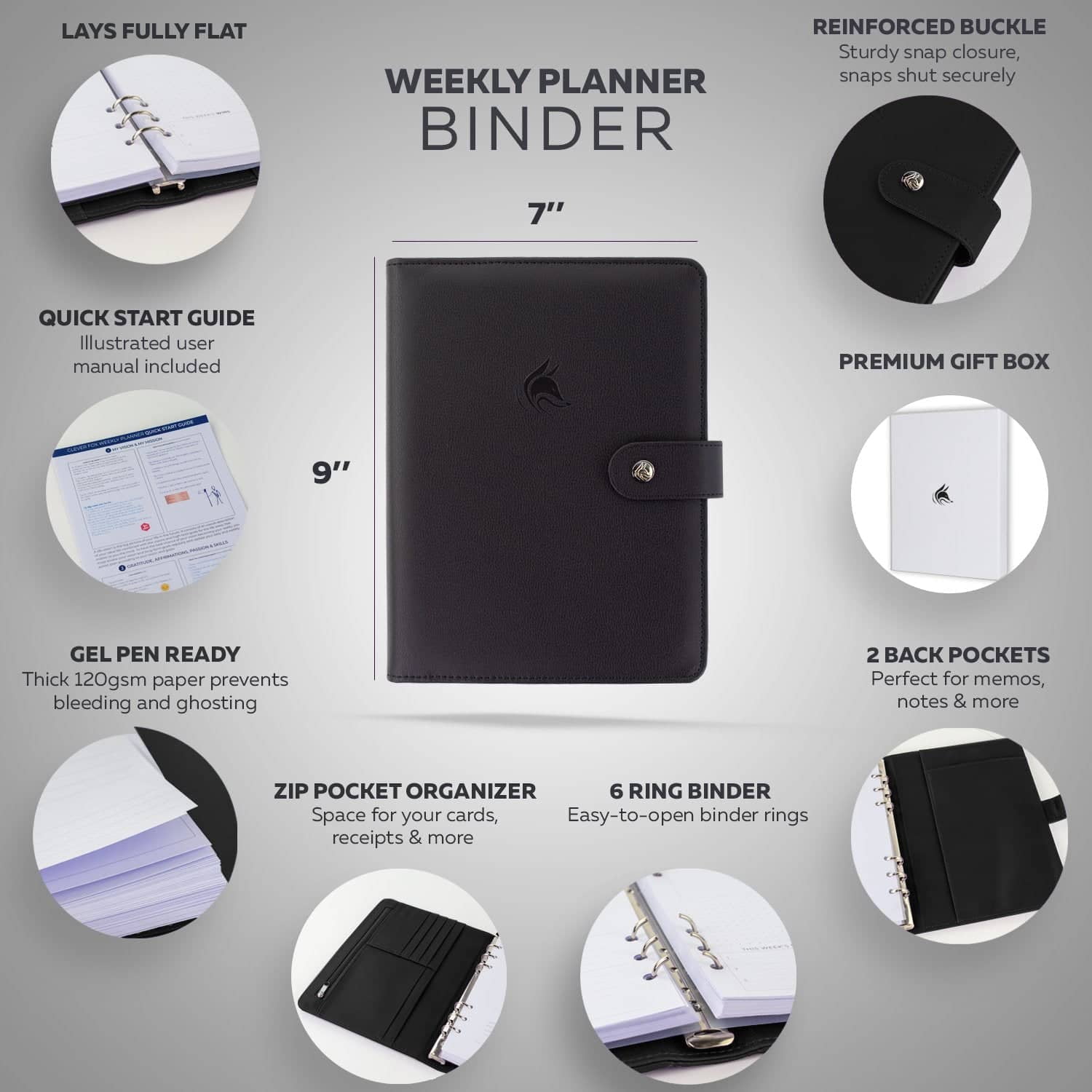 Clever Fox Weekly Planner Binder & Appointment Book