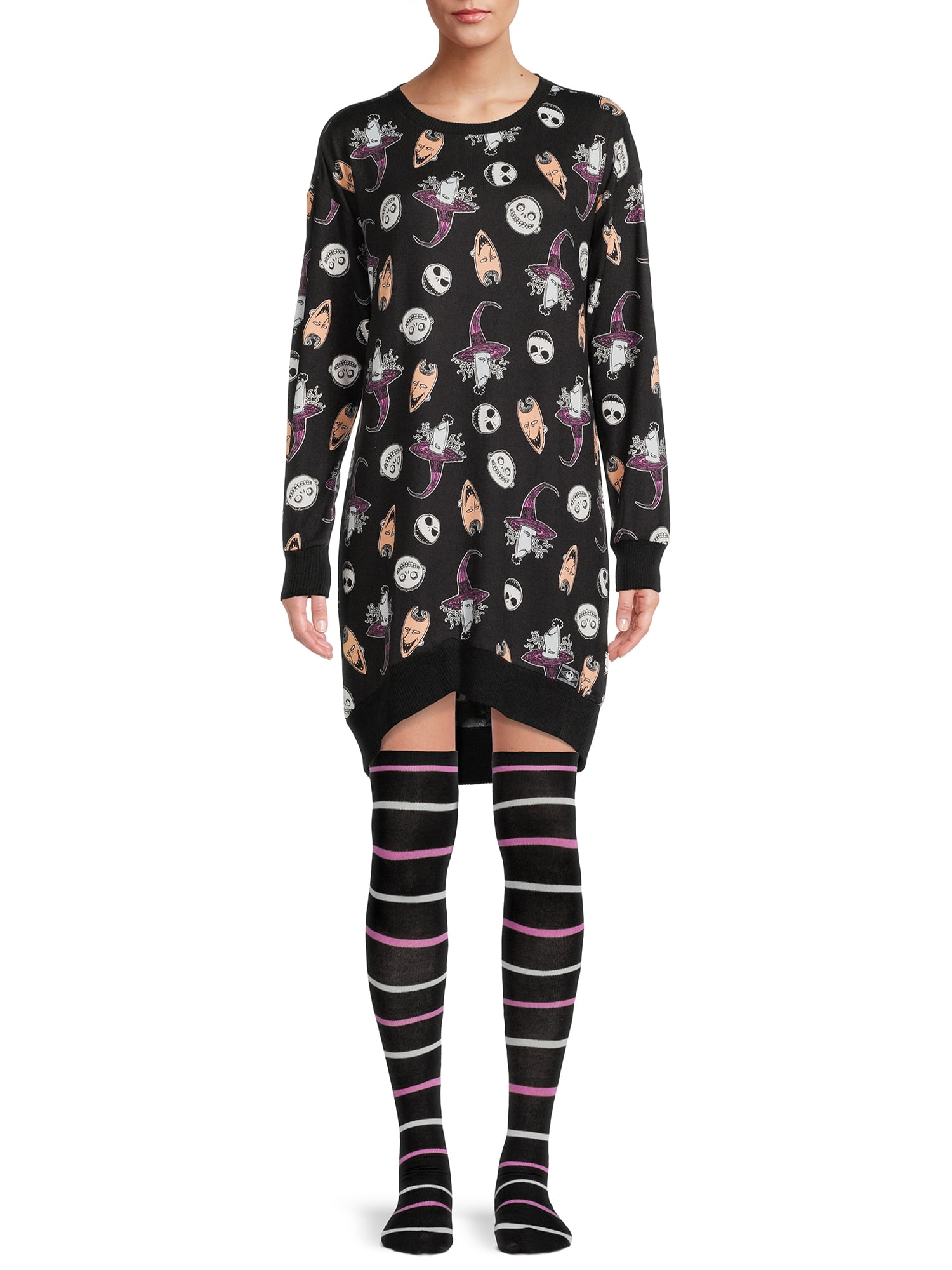 Disney's Women's and Women's Plus Nightmare Before Christmas Sleepshirt with Socks
