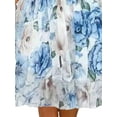 thumbnail image 4 of Gvmfive Women Summer Boho Floral Dress Short Sleeve Casual Midi Sundress, 4 of 5