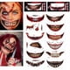 thumbnail image 1 of Xihbxyly Pegatinas de Maquillaje de Halloween, Diseño Realista de Payaso de Terror, Tatuajes Temporales Extraíbles, Fácil Aplicación, Accesorio para Fiesta de Disfraces, Material Duradero y Seguro, J, 1 of 7