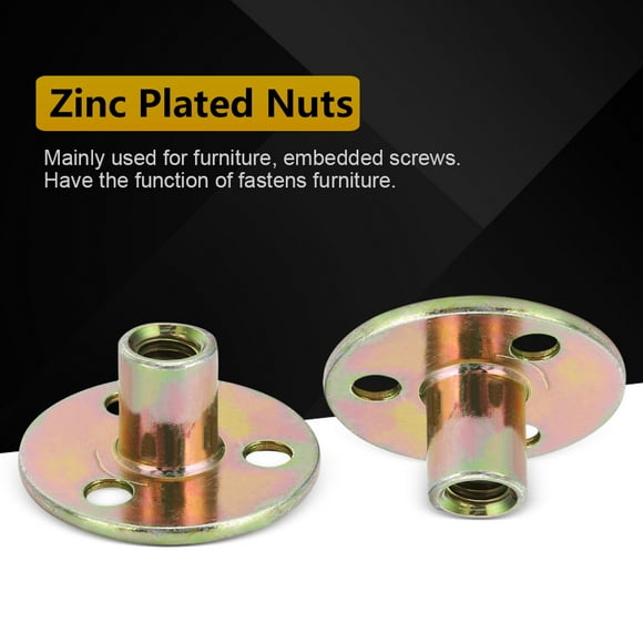 LAFGUR Lock Nut, Lock Screw Nut, Furniture Fastener Nuts, Pack Of 5 For Embedded Screws Furniture