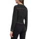 thumbnail image 3 of Chaquetas de mezclilla para mujer INSPIRE CHIC sin cuello, de manga larga, con botones, cortas, en negro, 3 of 6
