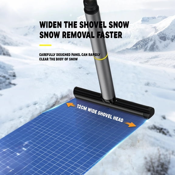 Snow Brush & Ice Scraper,11.02 Inch,Ice Scrapers for Car Windshield,Snow Removal Tool with Ergonomic Foam Grip for Cars Trucks Suvs (Black)