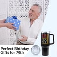 thumbnail image 6 of 70th Birthday Gifts for Men Women 70 Year Old 1954 Birthday Gift Ideas for Dad Mom 40oz Tumbler Cup With Handle, 6 of 6