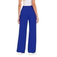 thumbnail image 4 of Women's Wide Leg Sweatpants Baggy Drawstring Sweat Pants Lounge Fashion Clothing Athletic Joggers with Pockets Royal Blue L, 4 of 4