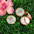 thumbnail image 2 of Koyal Wholesale Compact Mirror Bridesmaid Wedding Gift, Rose Gold, Tropical Pink Flamingo, 1-Pack, 2 of 5