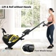thumbnail image 4 of Merax Folding Magnetic Rowing Machine with Performance Monitor and 14-Level Resistance Indoor Rower Machine Exercise Equipment with 46 Inch Slide Rail, 330 LB Max Weight for Home Use (Yellow), 4 of 8