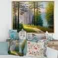 thumbnail image 2 of Designart 'Subtle Sunset Light Through The Trees II' Lake House Framed Canvas Wall Art Print, 2 of 5