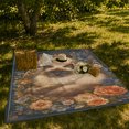 thumbnail image 7 of YShenghong Long Haired Cat Within An Ornate Floral Frame Printed Flannel Blanket, 7 of 7