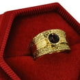 thumbnail image 5 of Cheers US Golden Ring with Hexagon Velvet Double Slots Ring Heirlooms Box Engagement Ring Box Velvet Jewelry Ring Box Engagement Wedding Box Keepsake Box Bridal Photo Ring, 5 of 7