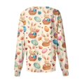thumbnail image 6 of Fabrcox S-5XL Bunny Rabbit Warm Scrub Jackets for Woman Long Sleeve Snap Front Easter Animals Pattern Women Nurse Uniform with Pocket, 6 of 6