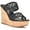 Black, variant on Womens KALANI2 Cork heel Square toe Wedge Sandals
