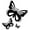 Black, variant on Walbest 1Pc Car Sticker - Waterproof Butterfly Car Window Bumper Auto Vehicle Decal Decor for Universal Car SUV