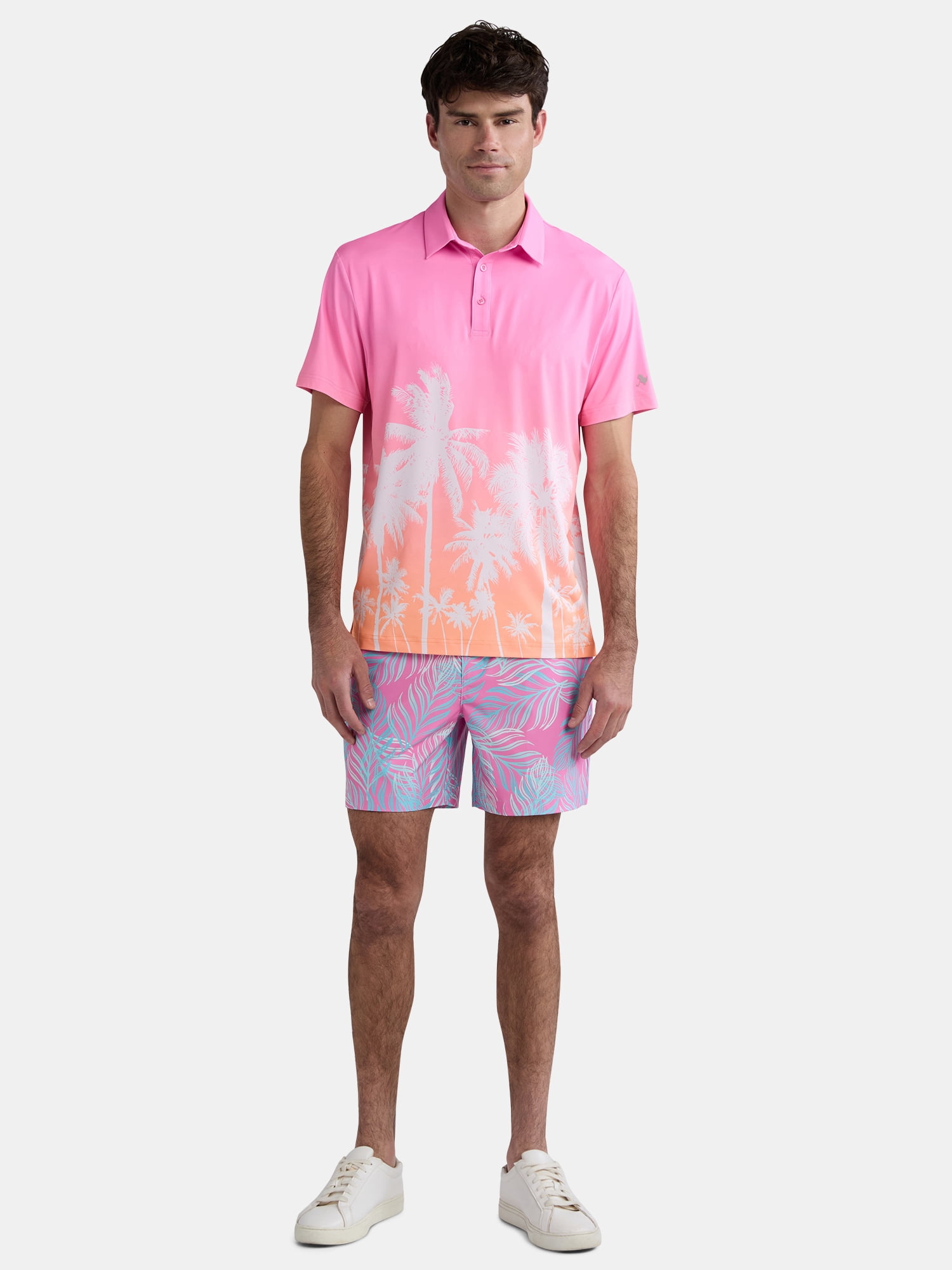 Birdie Bound Men's & Big Men's Novelty Print Golf Polo, Sizes S-5XL