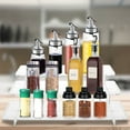 thumbnail image 3 of AMERTEER Tiered Spice Rack Reusable Clear Tiered Organizer 3 Tiers Spice Rack Holder Space Saving Tiered Storage Shelf, 3 of 8