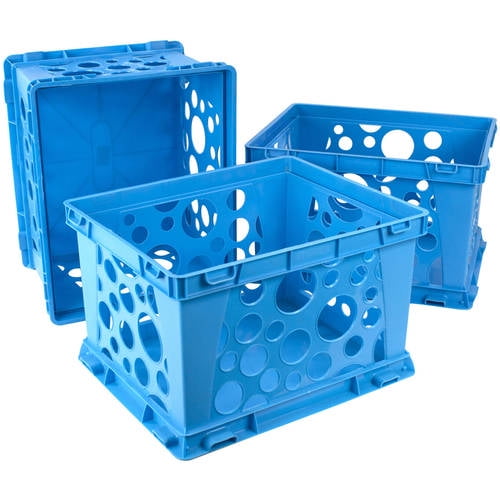 Storex 3pk Large File Crate, Classroom Colors