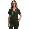 thumbnail image 4 of Green Town Scrubs for Women Scrub Set - Jogger Pant and Tuck-In V-Neck Top, 5 Pockets, Yoga Waistband, Nursing Uniform, 4 of 8