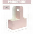 thumbnail image 2 of 2 Cup Disposable Drink Carrier with Handle - MJTYUTMO Kraft Paperboard Cup Holder Disposable Cup Carriers for Hot or Cold Drinks and Coffee, Pink (5 PCS), 2 of 7
