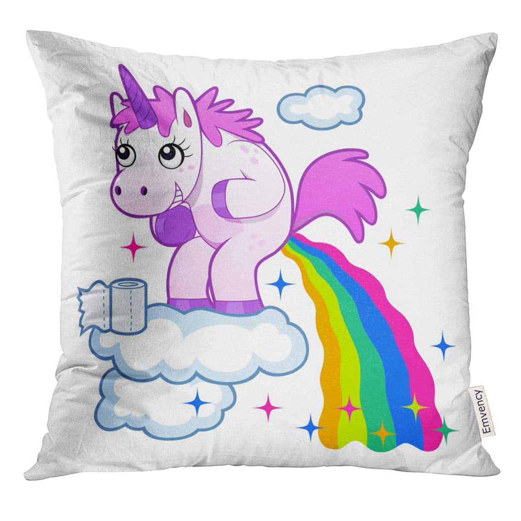 Multicolor I Pooped Today Funny Throw Pillow 18x18 