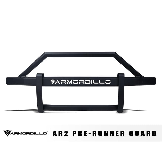 Armordillo Grille Guard 8704141 AR2 Pré-Coureur; Revêtement en Poudre; Noir Mat; Acier; Diamètre 1-1/2 Pouce; Sans Protection de Brosse; Sans Plaque Antidérapante; Sans Plaque de Marche