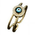 thumbnail image 6 of Coral Beauty- Vintage Evil Eye Enamel Ring for Women - Adjustable Open Tail Ring with Copper Zircon, 6 of 10